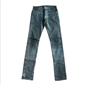 🤩 Hedi Dior SS07 ‘Radioactive’ MIJ 16cm Silver Denim Glitter Jeans 🤩